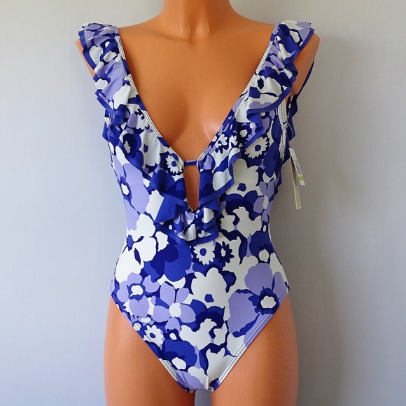 michael kors ruffle swimsuit
